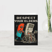 Respect Your Elders Retro Gaming Funny Gamer Contr カード (正面)