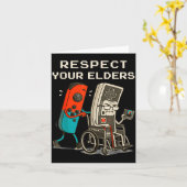Respect Your Elders Retro Gaming Funny Gamer Contr カード (黄色い花)