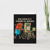 Respect Your Elders Retro Gaming Funny Gamer Contr カード (正面)