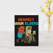 Respect Your Elders Retro Gaming Funny Gamer Contr カード (黄色い花)