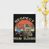 Respect Your Elders Retro Gaming Funny Gamer Contr カード (黄色い花)