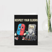Respect Your Elders Retro Gaming Funny Gamer Contr カード (正面)