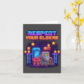 Respect Your Elders Retro Gaming Funny Gamer Contr カード (黄色い花)