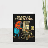 Respect Your Elders Retro Gaming Funny Gamer Contr カード (正面)