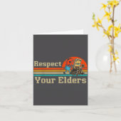 Respect Your Elders Retro Gaming Funny Gamer Contr カード (黄色い花)