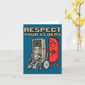 Respect Your Elders Retro Gaming Funny Gamer Contr カード (黄色い花)