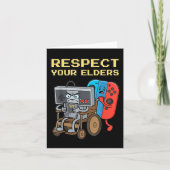 Respect Your Elders Retro Gaming Funny Gamer Contr カード (正面)