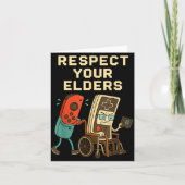 Respect Your Elders Retro Gaming Funny Gamer Contr カード (正面)