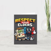 Respect Your Elders Retro Gaming Funny Gamer Contr カード (正面)