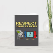 Respect Your Elders Retro Gaming Funny Gamer Contr カード (正面)