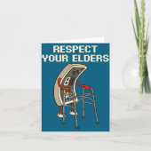 Respect Your Elders Retro Gaming Funny Gamer Contr カード (正面)