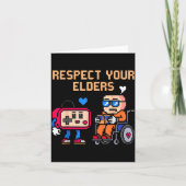 Respect Your Elders Retro Gaming Funny Gamer Contr カード (正面)