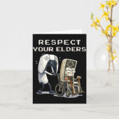 Respect Your Elders Retro Gaming Funny Gamer Contr カード (黄色い花)