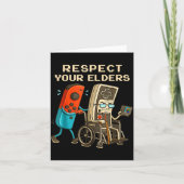 Respect Your Elders Retro Gaming Funny Gamer Contr カード (正面)