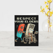 Respect Your Elders Retro Gaming Funny Gamer Contr カード (黄色い花)