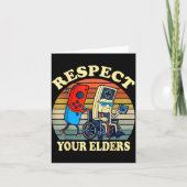 Respect Your Elders Retro Gaming Funny Gamer Contr カード (正面)