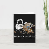 Respect Your Elders Retro Gaming Funny Gamer Contr カード (正面)