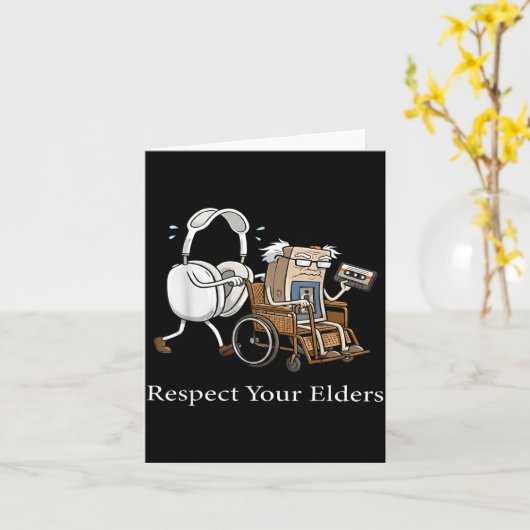 Respect Your Elders Retro Gaming Funny Gamer Contr カード (黄色い花)