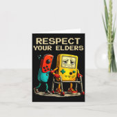 Respect Your Elders Retro Gaming Funny Gamer Contr カード (正面)