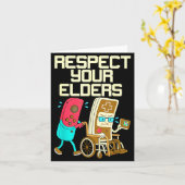 Respect Your Elders Retro Gaming Funny Gamer Contr カード (黄色い花)