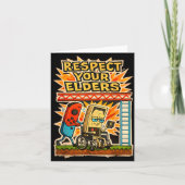Respect Your Elders Retro Gaming Funny Gamer Contr カード (正面)