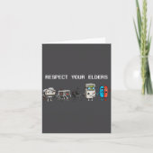 Respect Your Elders Retro Gaming Funny Gamer Contr カード (正面)