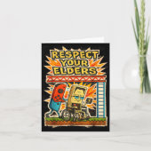 Respect Your Elders Retro Gaming Funny Gamer Contr カード (正面)
