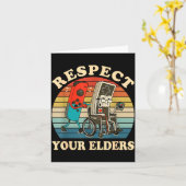 Respect Your Elders Retro Gaming Funny Gamer Contr カード (黄色い花)