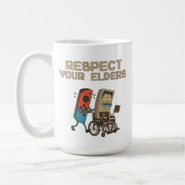 Respect Your Elders Retro Gaming Funny Gamer Contr コーヒーマグカップ