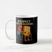 Respect Your Elders Retro Gaming Funny Gamer Contr コーヒーマグカップ (左)