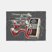 Respect Your Elders Retro Gaming Funny Gamer Contr フリースブランケット (正面(横))