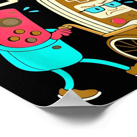 Respect Your Elders Retro Gaming Funny Gamer Contr ポスター (角)