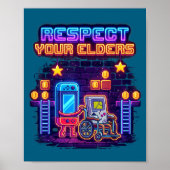 Respect Your Elders Retro Gaming Funny Gamer Contr ポスター (正面)