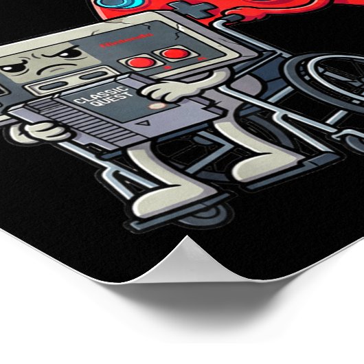 Respect Your Elders Retro Gaming Funny Gamer Contr ポスター (角)
