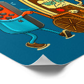 Respect Your Elders Retro Gaming Funny Gamer Contr ポスター (角)