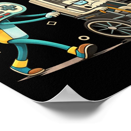 Respect Your Elders Retro Gaming Funny Gamer Contr ポスター (角)