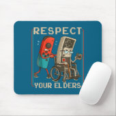 Respect Your Elders Retro Gaming Funny Gamer Contr マウスパッド (マウス)