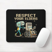 Respect Your Elders Retro Gaming Funny Gamer Contr マウスパッド (マウス)