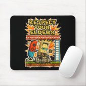 Respect Your Elders Retro Gaming Funny Gamer Contr マウスパッド (マウス)