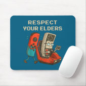 Respect Your Elders Retro Gaming Funny Gamer Contr マウスパッド (マウス)