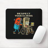 Respect Your Elders Retro Gaming Funny Gamer Contr マウスパッド (マウス)