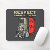 Respect Your Elders Retro Gaming Funny Gamer Contr マウスパッド (マウス)