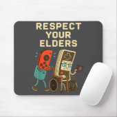 Respect Your Elders Retro Gaming Funny Gamer Contr マウスパッド (マウス)