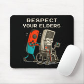 Respect Your Elders Retro Gaming Funny Gamer Contr マウスパッド (マウス)