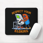 Respect Your Elders Retro Gaming Funny Gamer Contr マウスパッド (マウス)