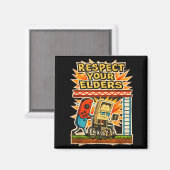 Respect Your Elders Retro Gaming Funny Gamer Contr マグネット (正面/裏面)