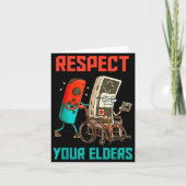Respect Your Elders Retro Gaming Video Gamer 80s B カード (正面)