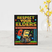 Respect Your Elders Retro Gaming Xel Gamer Control カード (黄色い花)