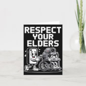 Respect Your Elders Retro Tech Camera Phone Cartoo カード (正面)