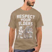 Respect Your Elders Retroech Camera Phone Cartoon  Tシャツ (正面)